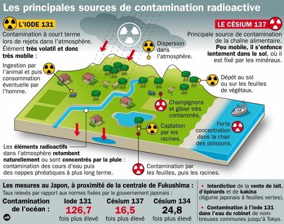 les principales sources de contamination radioactive